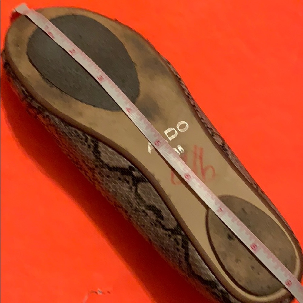 ALDO SNAKE PRINT FLATS SHOES LEATHER SIZE 6 - Picture 13 of 15